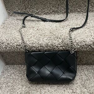 INC International Concepts Black Quilted Crossbody Bag